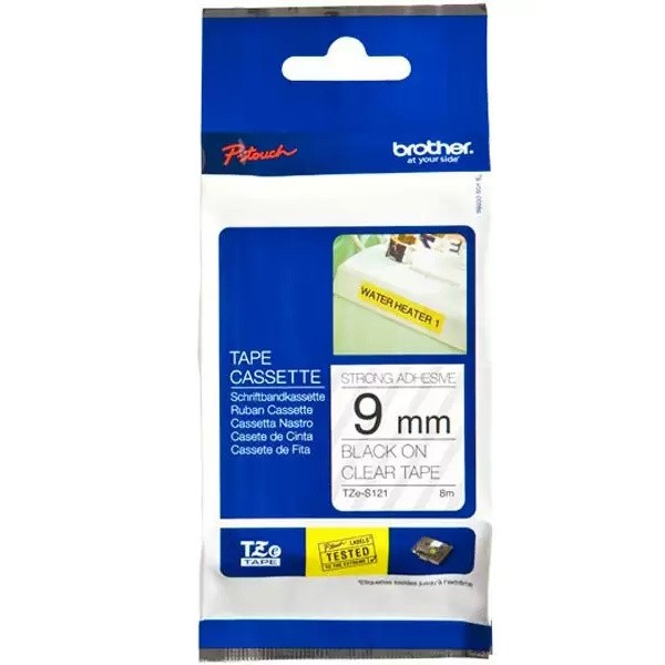 BROTHER TZe-S121 �������� � c����������� �������������� ������ ������� 9 �� (������ ����� �� ���������� ����)