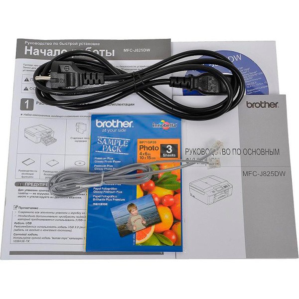 ������� ������� ��� Brother MFC-J825DW, �4, 35 ���./���. �����-�����, 27 ���./���. ������� ������ (6000 x 1200 dpi)