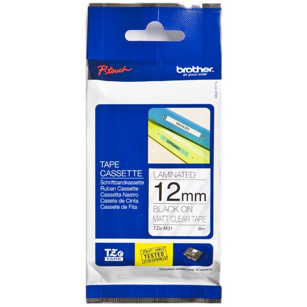 BROTHER TZe-M31 �������� � ������� �������������� ������ ������� 12 �� (������ ����� �� ���������� ����)