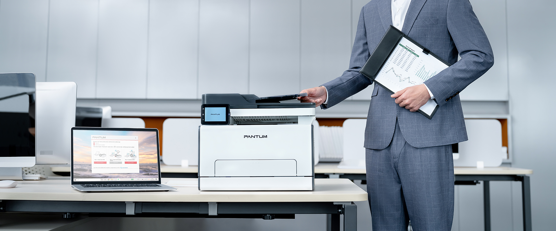 Цветное МФУ Pantum CM2100ADW, конструкция модели