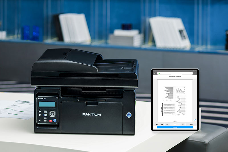 Монохромное МФУ Pantum M6550NW, вид устройства